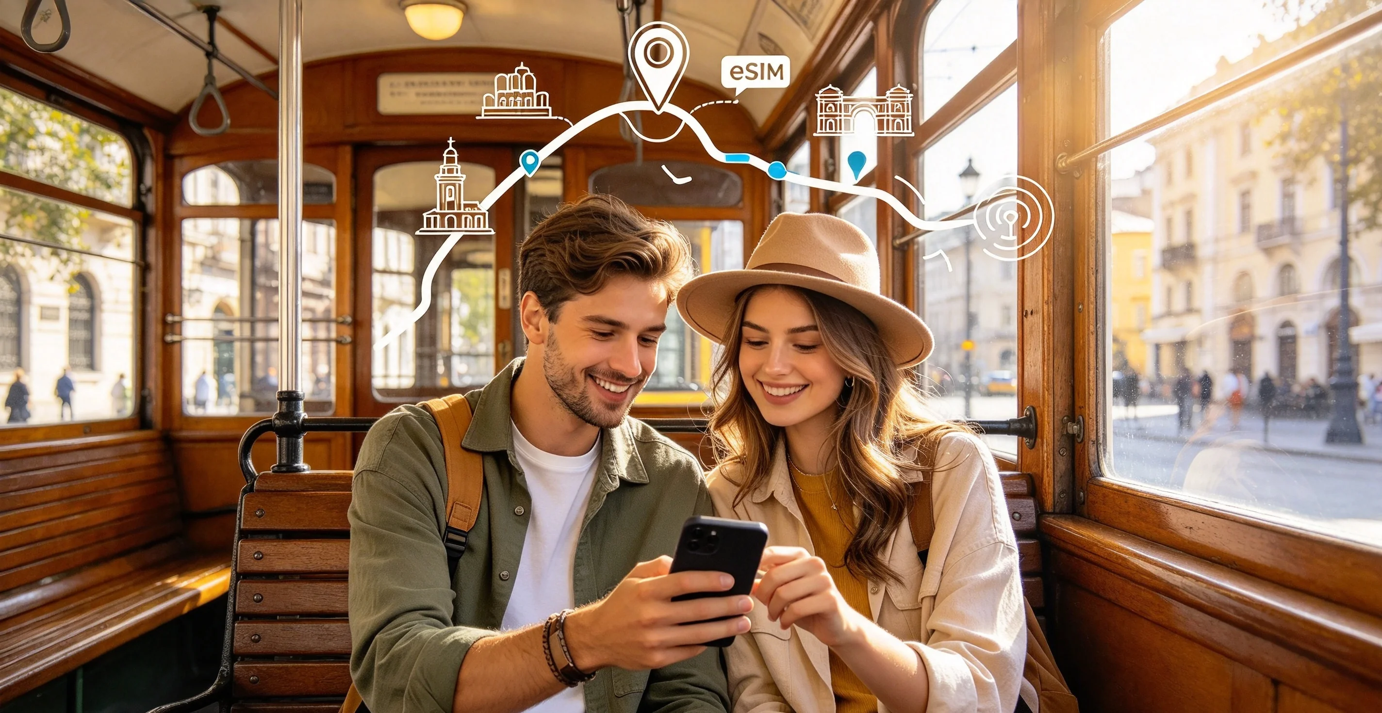 Belgium travel eSIM data plans comparison illustration