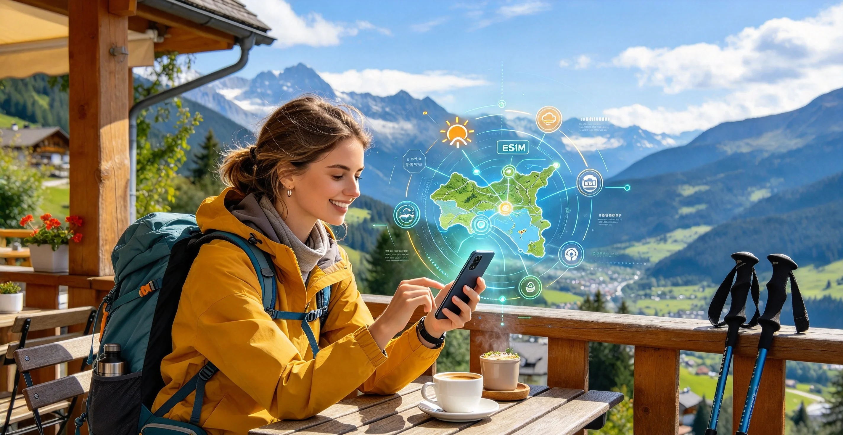 Costa Rica travel eSIM data plans comparison illustration